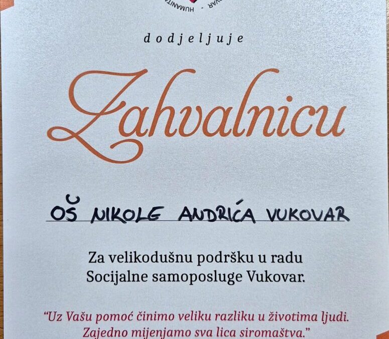 Naša škola sudjelovala u humanitarnoj akciji